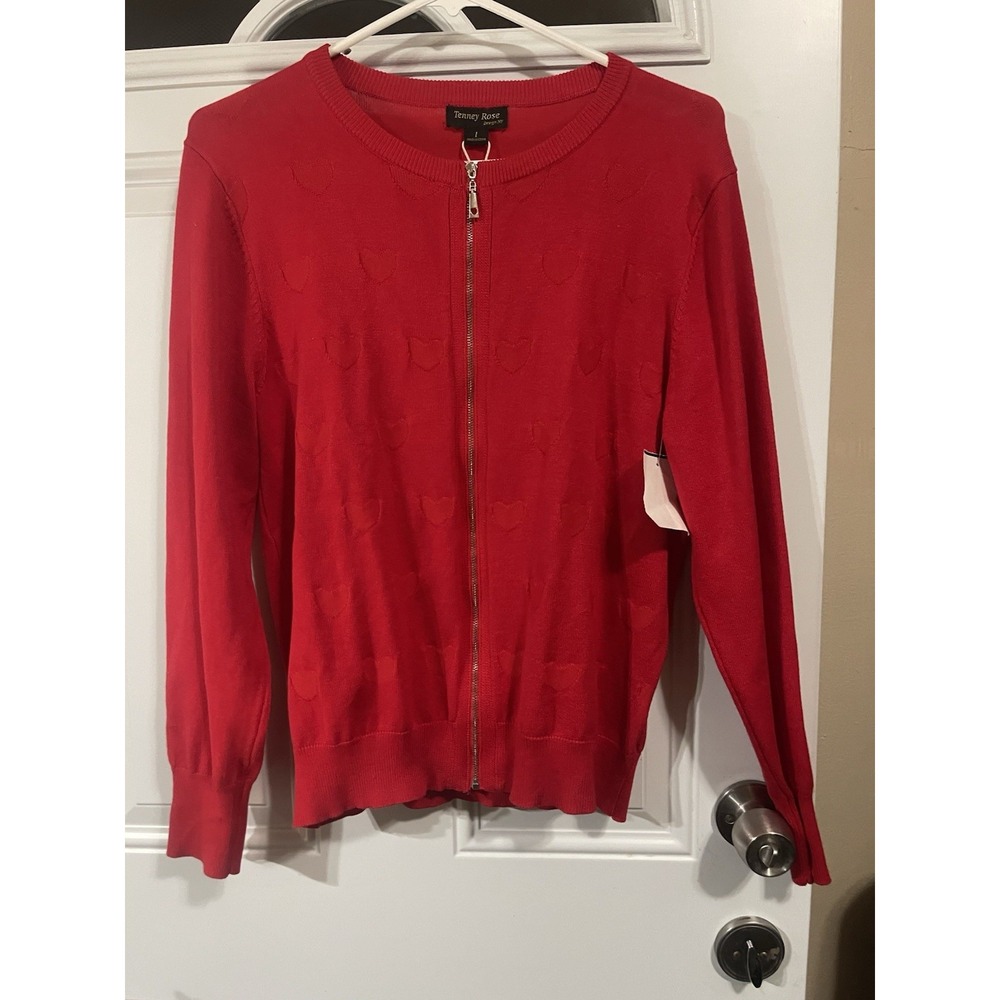cardigan with a zipper by Tenney Rose.